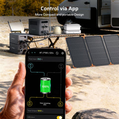 Smart app control feature of the 1800W expandable portable power station