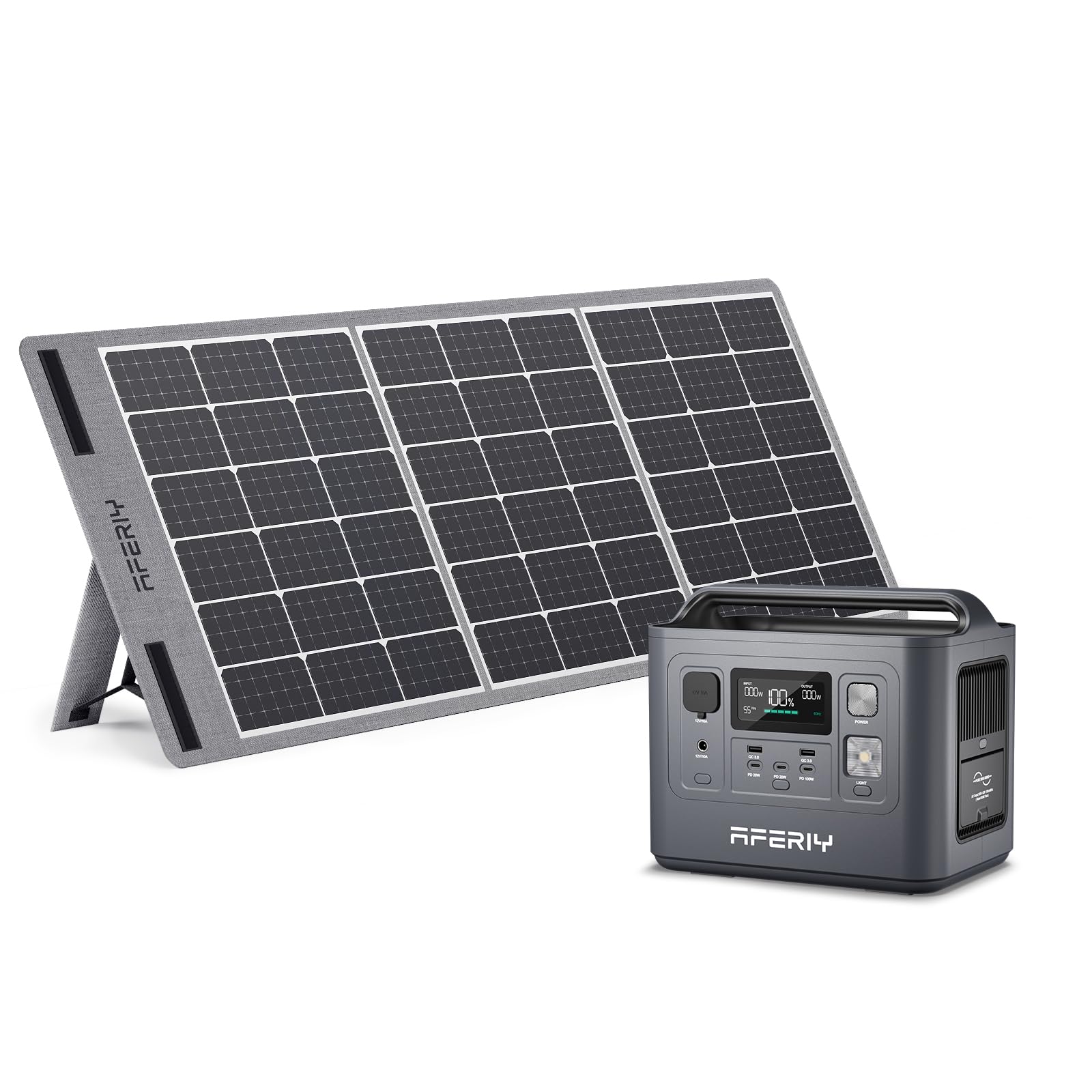 AFERIY P010 800W Solar Generator Kit - P010 | ‎800W+‎S100 | 100W