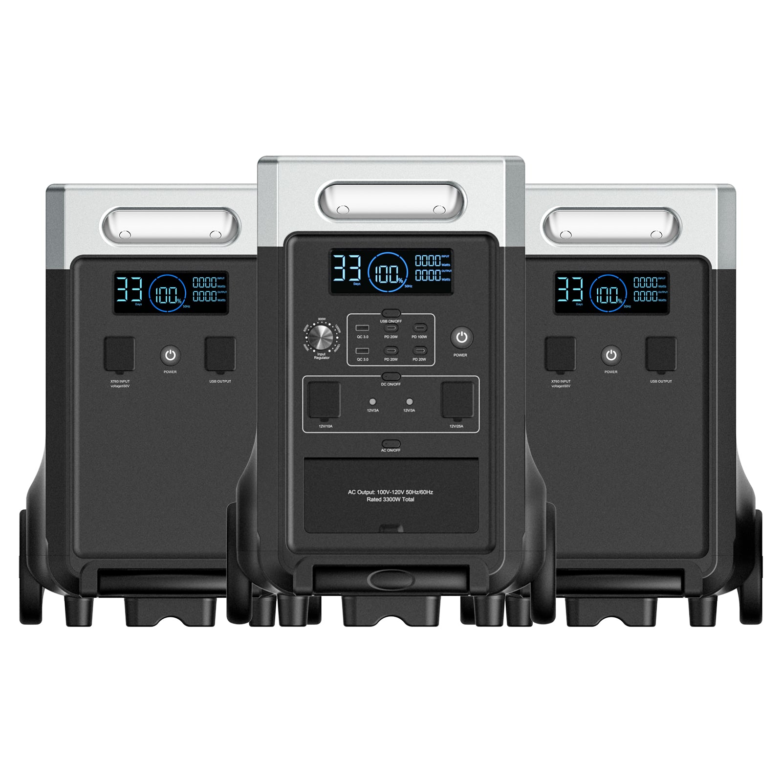 AFERIY P310 portable power station with multiple output panel configurations
