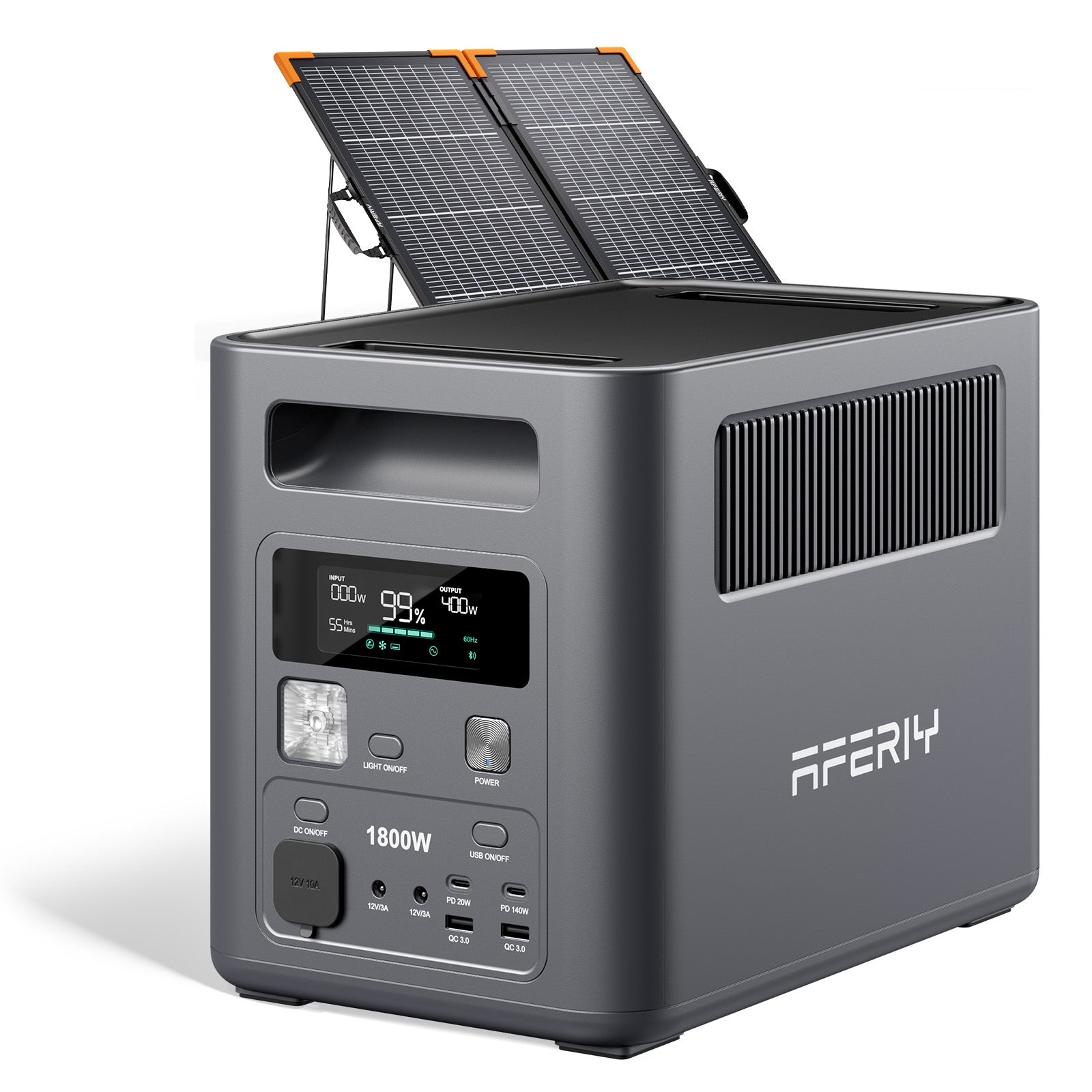 AFERIY P180 Power Station with 100W Bifacial Solar Panel