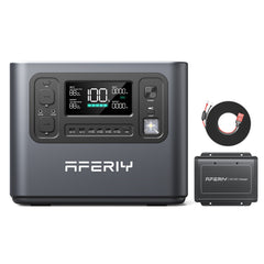 High-capacity AFERIY P210 2400W Power Station with AFERIY DC060 B2B Charger