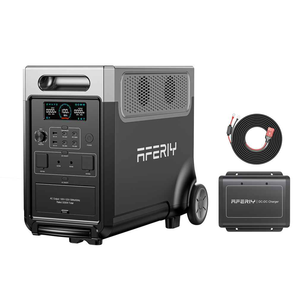 AFERIY P310 3600W Solar Generator powered by AFERIY DC060 DC-DC Charger