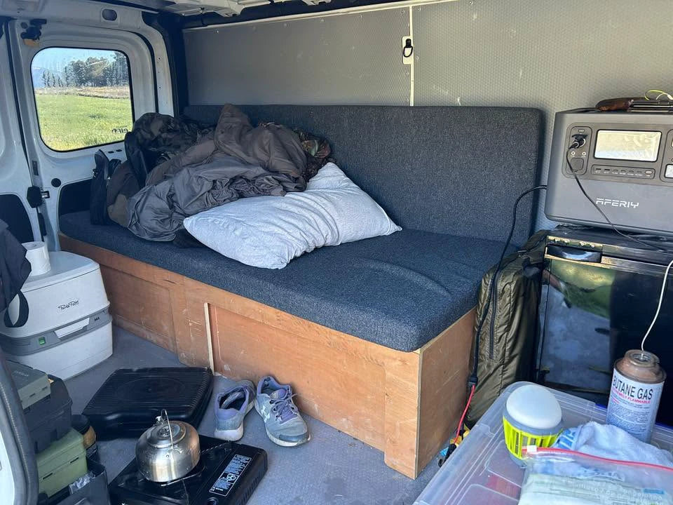 A road trip from Spain to the UK with AFERIY power for carp fishing adventures.