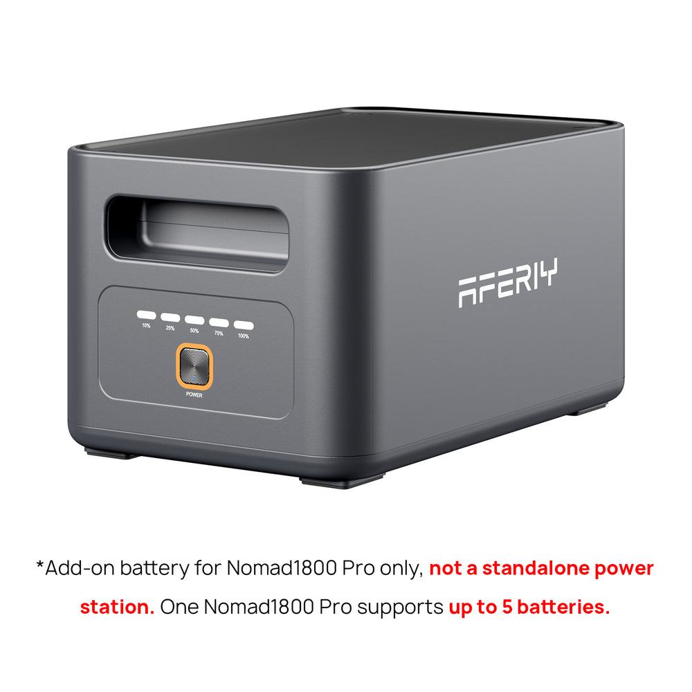 Nomad1800 Pro add-on battery only. Not standalone. Supports up to 5 batteries per Nomad1800 Pro.