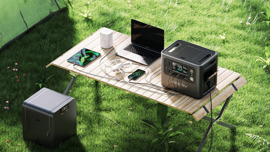 Using a portable power station to charge your computer outdoors