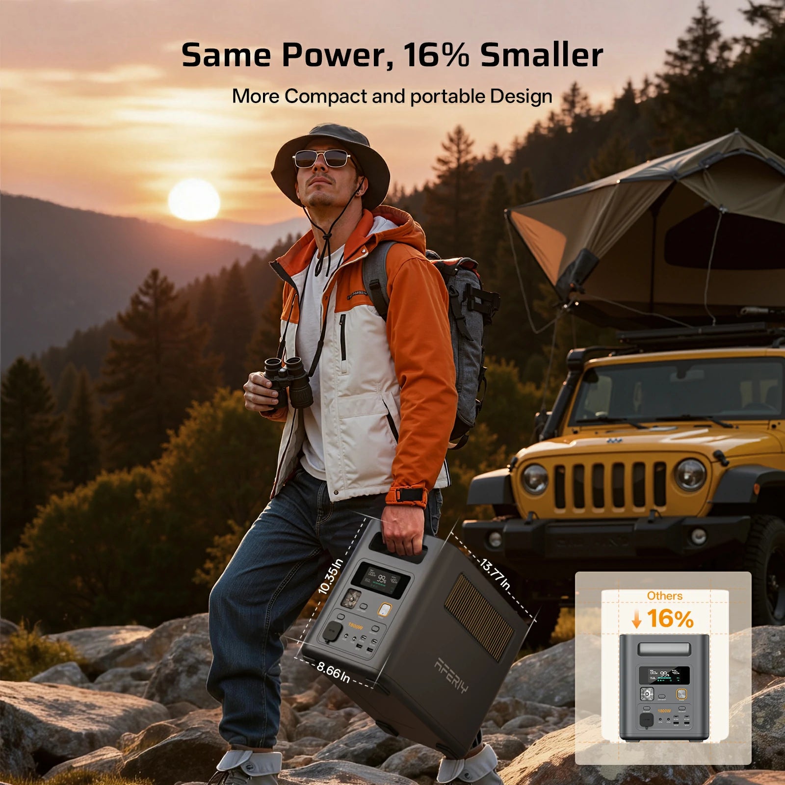 AFERIY Nomad1800 Pro (P180 Pro) Portable Power Station with Expandable Capacity 1800W 1024Wh