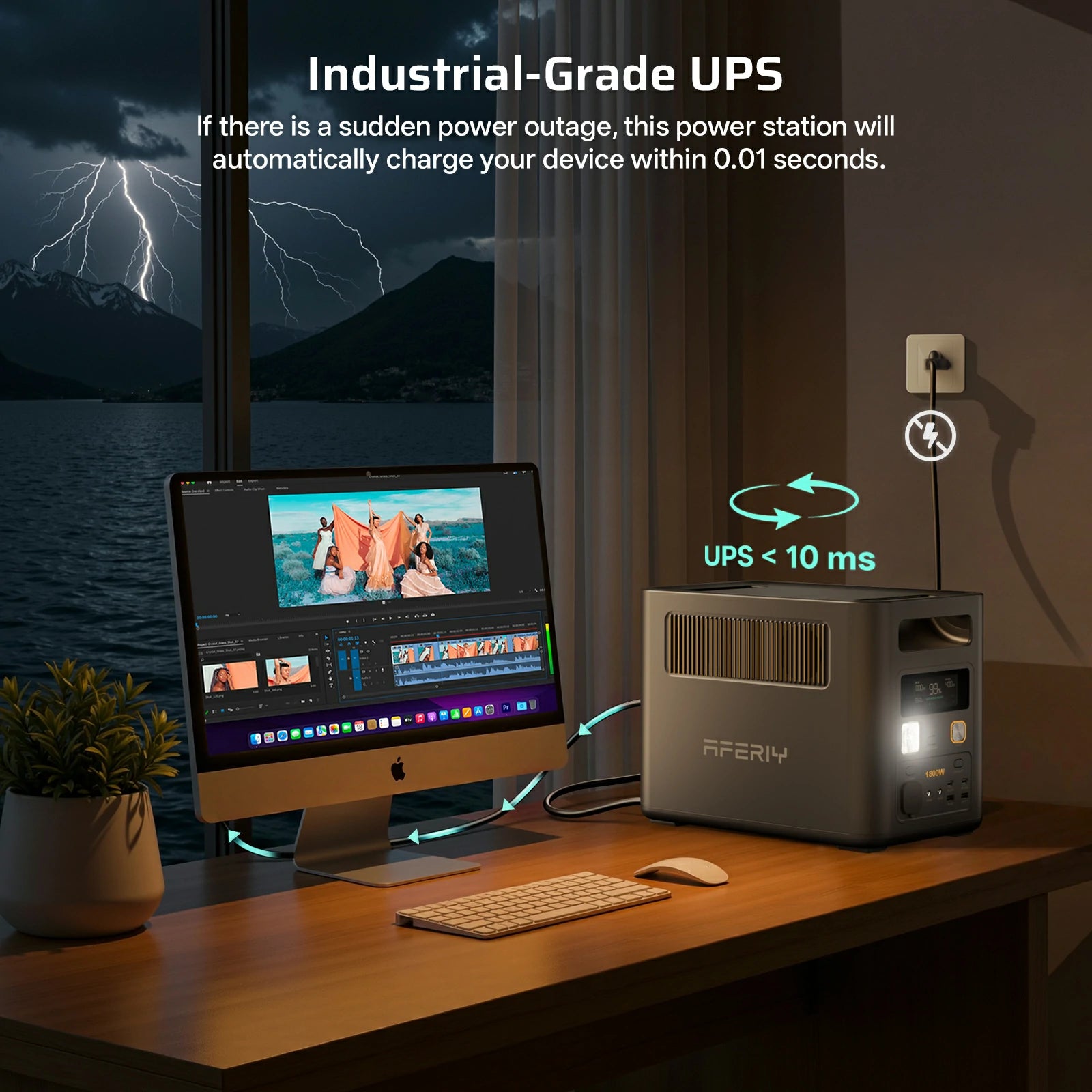 AFERIY Nomad1800 Pro (P180 Pro) Portable Power Station with Expandable Capacity 1800W 1024Wh