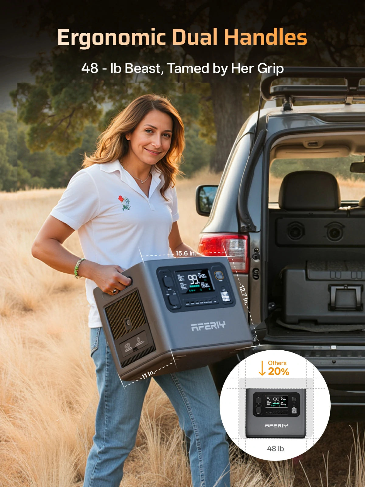 AFERIY P300 Portable Power Station with Expandable Capacity 3000W 2048Wh