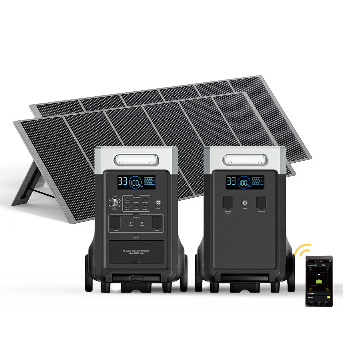 AFERIY P310 3600W Solar Generator Kit with 3840Wh Expansion Battery
