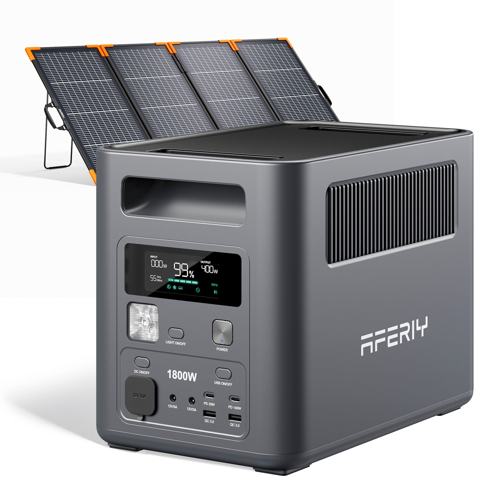 AFERIY P180 1800W POWER STATION WITH 200W Bifacial Panle