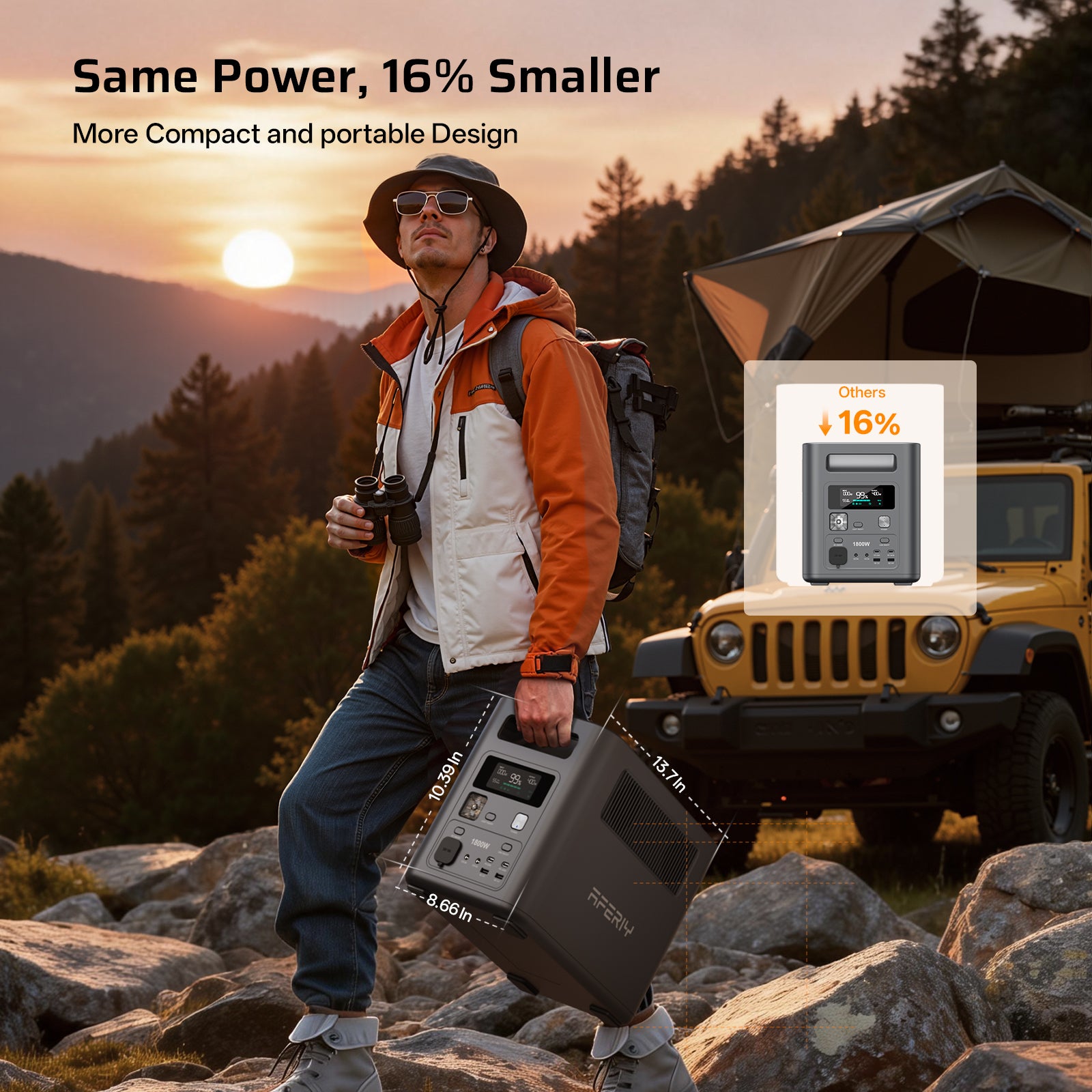 AFERIY Nomad1800 vs P110: Lighter and more portable for outdoor camping trips.