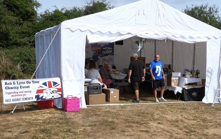 Outdoor community at the Race Against Dementia charity event