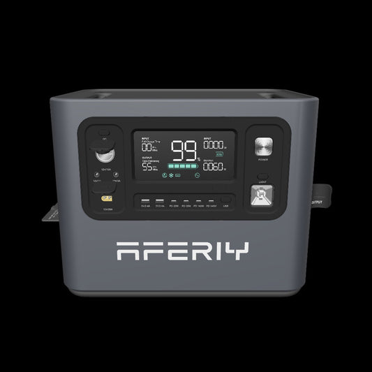3D rendering of an 2800W portable power station showing its compact design and front control panel.